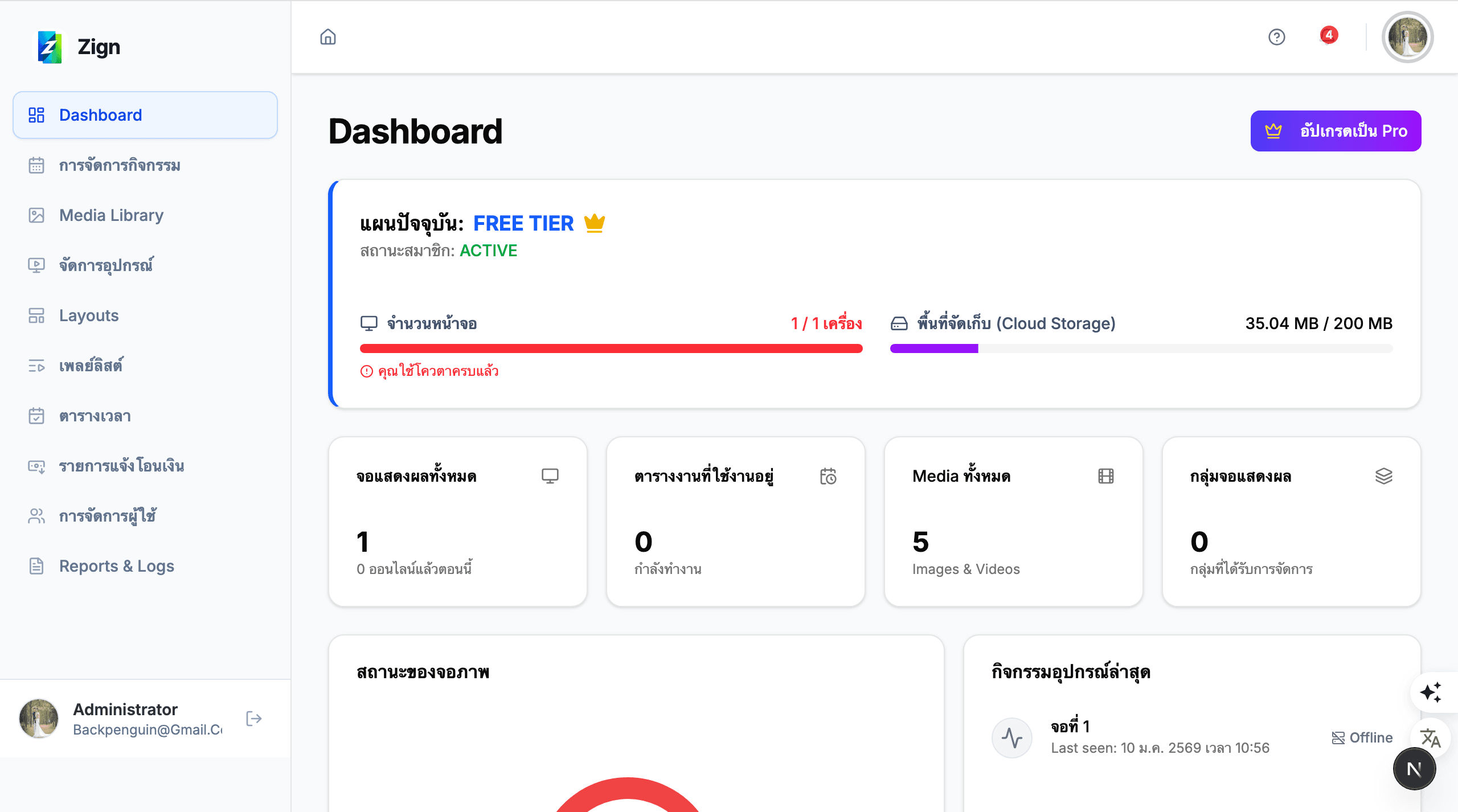 SkyLook Cast Dashboard